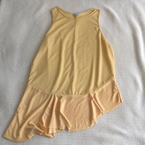 Zara Sunny Yellow Asymmetrical Tank